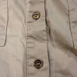 Michael Kors ladies size large shirt blouse tan
